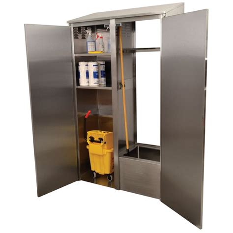 Stainless Steel Mop Sink Cabinet 